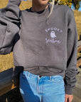 Spooky Season Embroidered Sweatshirt in Two Colors