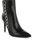 Kalina Rhinestones Chain Detail Boots