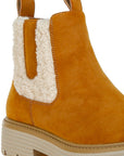 Mothman Faux Fur Detail Chunky Ankle Boots