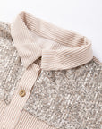 Sequin Button Up Dropped Shoulder Jacket