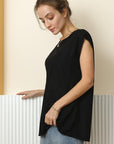 Ninexis Round Neck Cap Sleeve T-Shirt