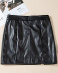 PU Leather Mini Skirt