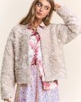 J.NNA Mixed Fabric Chic Jacket