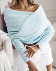 Wrap me in Beauty Long Sleeve Cropped Reversible Sweater