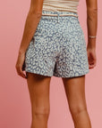 BiBi Rope Belt Leopard Shorts