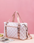 Zenana Checkered Multi-Pocket Travel Bag