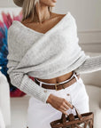 Wrap me in Beauty Long Sleeve Cropped Reversible Sweater