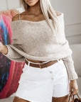 Wrap me in Beauty Long Sleeve Cropped Reversible Sweater