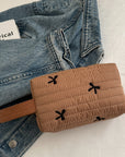 Texture Contrast Bow Wristlet