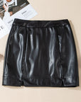 PU Leather Mini Skirt