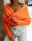 Wrap me in Beauty Long Sleeve Cropped Reversible Sweater