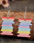 Acrylic Rainbow Dangle Earrings