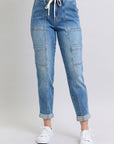 Clayton High Rise Cuffed Cargo Denim Jogger