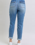 Clayton High Rise Cuffed Cargo Denim Jogger