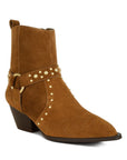 Rodeo Studded Suede Ankle Boots