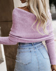 Wrap me in Beauty Long Sleeve Cropped Reversible Sweater