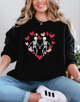 Skeleton Heart Graphic Sweatshirt