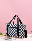 Zenana Checkered Multi-Pocket Travel Bag