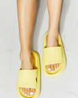 MMShoes Arms Around Me Open Toe Slide in Yellow