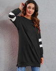 Full Size Striped Round Neck Long Sleeve T-Shirt