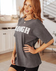 Always Enough Graphic Tee in Charcoal