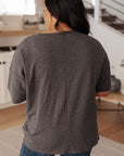Always Enough Graphic Tee in Charcoal
