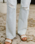 Alyse Mid Rise Destroy & Fray Hem Bootcut