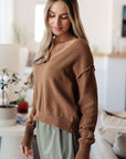 Back to Life V-Neck Sweater in Mocha
