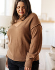 Back to Life V-Neck Sweater in Mocha