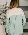 Because I Can Drop Shoulder Henley Top