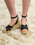Behold Black Braided Twine Wedge