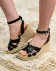 Behold Black Braided Twine Wedge