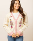 Beige and Pink Nutcracker Sweater