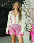 Beige and Pink Nutcracker Sweater