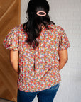 Bohemian Moment Floral Mock Neck Blouse