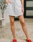 Call it What you Wanna Drawstring Skort in Grey