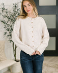 Careful Consideration Collared Button Down in Heathered Beige