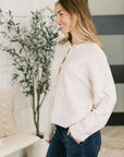 Careful Consideration Collared Button Down in Heathered Beige