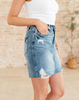 Carol High Rise Rigid Magic Denim Skirt