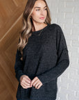 Casual Tuesday Ribbed Knit Sweater in Black