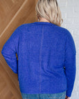 Casual Tuesday Ribbed Knit Sweater in Bright Blue