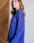 Casual Tuesday Ribbed Knit Sweater in Bright Blue