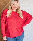 Casual Tuesday Ribbed Knit Sweater in Dark Red