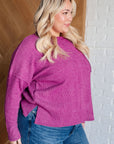 Casual Tuesday Ribbed Knit Sweater in Light Plum