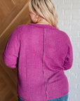 Casual Tuesday Ribbed Knit Sweater in Light Plum