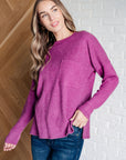 Casual Tuesday Ribbed Knit Sweater in Light Plum