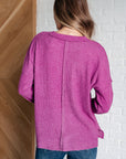 Casual Tuesday Ribbed Knit Sweater in Light Plum