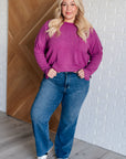 Casual Tuesday Ribbed Knit Sweater in Light Plum