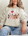 Valentine Dogs Graphic Sweatshirt