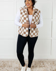 Check it Out Checkered Fleece Vest